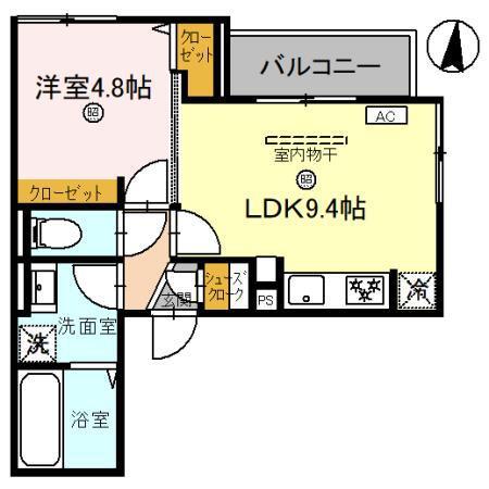 D-LUCE黒田-イースト(1LDK/3階)の間取り写真