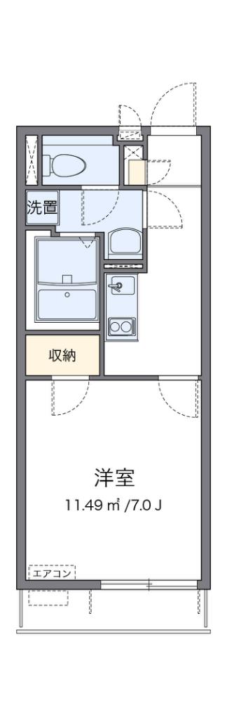 クレイノアズール(1K/3階)の間取り写真