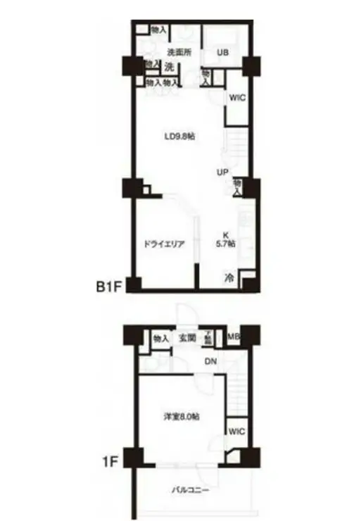 レジディア白金高輪 1階階 間取り
