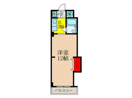 エイティハウス(1K/3階)の間取り写真