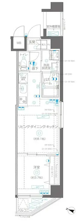 AELL横浜吉野町 7階階 間取り