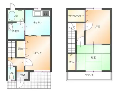 メゾネット・マリーン(2LDK/1階)の間取り写真