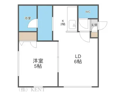 VIVI・ヴィヴィ(1LDK/2階)の間取り写真