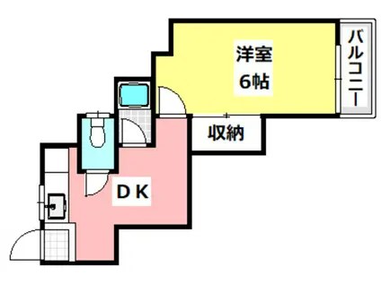 コーポディオ(1DK/1階)の間取り写真