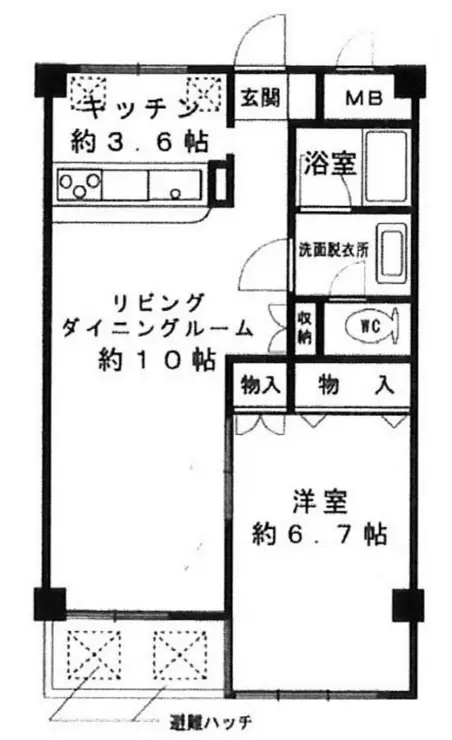 ライツ菊川 5階階 間取り