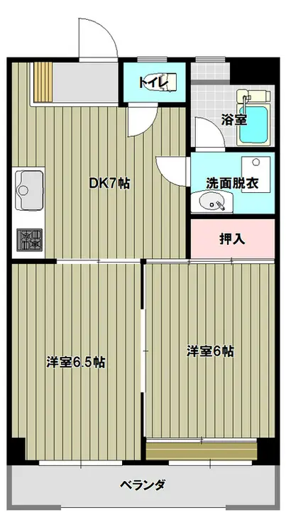 芦花パレス 3階階 間取り