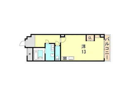 北野ビル2(1K/4階)の間取り写真