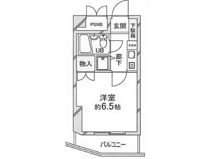 ホーユーコンフォルト京浜田浦(1K/3階)の間取り写真