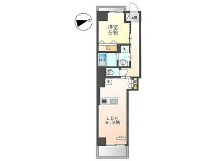 BERG SAKAE(1LDK/4階)の間取り写真