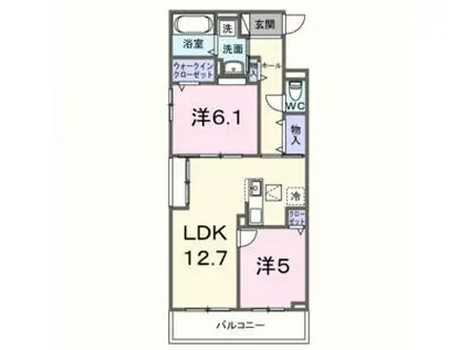スイート滝ノ水(2LDK/2階)の間取り写真