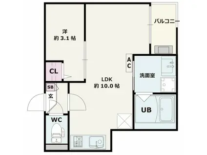 JACK MIZOHATAI(1LDK/2階)の間取り写真