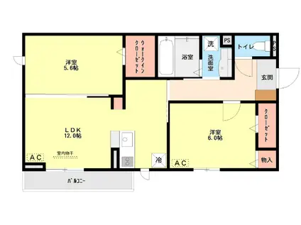CLASSEUM 幸西 II(2LDK/3階)の間取り写真