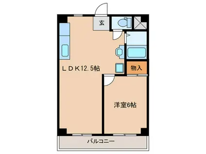 フローレンス(1LDK/4階)の間取り写真