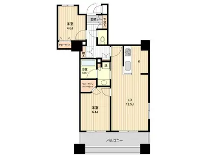 HF銀座レジデンスイースト(2LDK/8階)の間取り写真