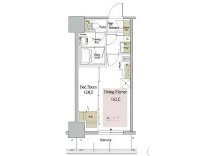 アーバネックス新御徒町(1DK/5階)の間取り写真