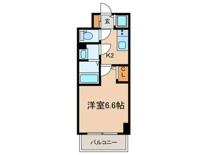 神戸国香通FUTUR(1K/3階)の間取り写真