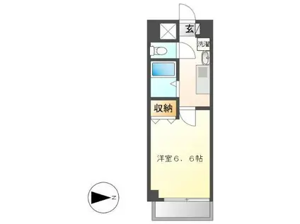 アクシス(1K/2階)の間取り写真