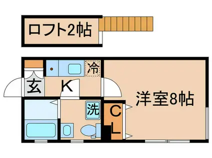 オークレスト金町(1K/4階)の間取り写真