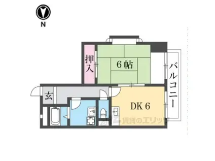 アースマンション(1DK/3階)の間取り写真