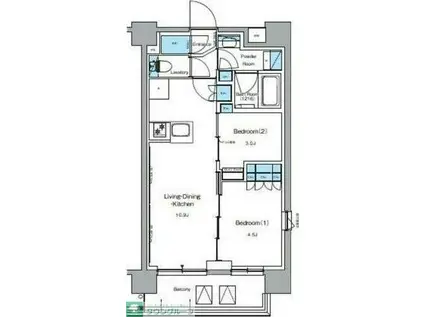 ルフォンプログレ押上イースト(2LDK/5階)の間取り写真