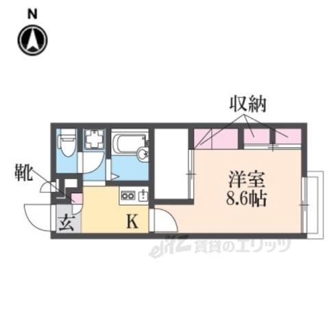 レオパレス辻九第三(1K/2階)の間取り写真
