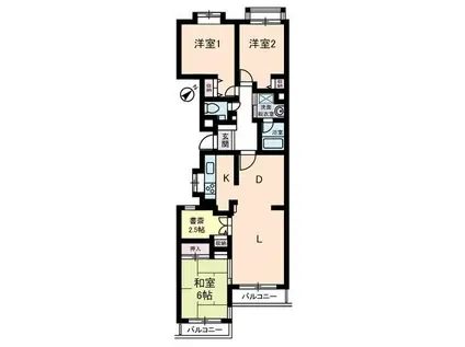 クリオ鎌倉笛田(3SLDK/1階)の間取り写真