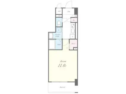 オズレーベル(1K/4階)の間取り写真