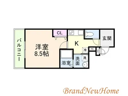 フジパレス三国ヶ丘II番館(1K/1階)の間取り写真