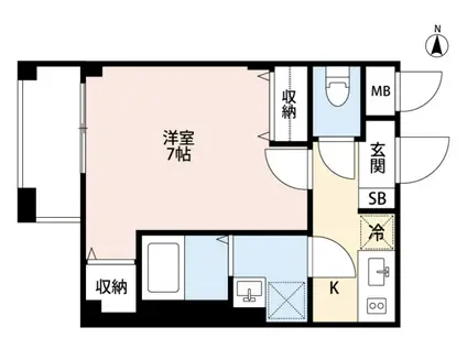 ビーカーサ ヒガシニッポリ(1K/5階)の間取り写真