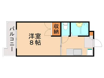 サニーピア竹下(1K/2階)の間取り写真