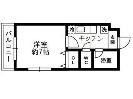 アコルデ芦花Aタイプ(1K/1階)の間取り写真