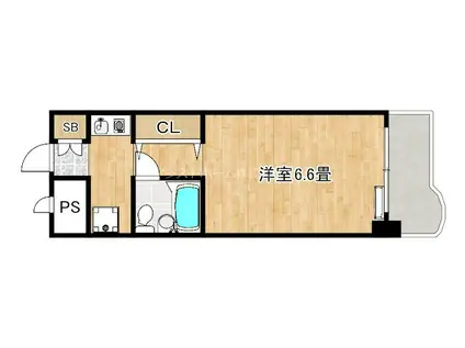 メゾンドフェニックス(1K/8階)の間取り写真