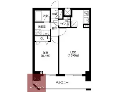 アーバネックス豊中桜塚(1LDK/7階)の間取り写真