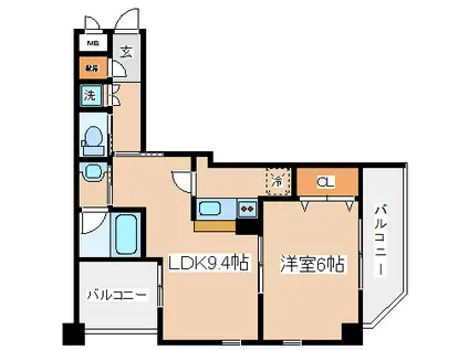 REGINA(1LDK/7階)の間取り写真