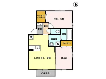 セントポーリア吉野ヶ里 A棟(2LDK/2階)の間取り写真