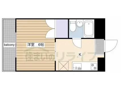 メゾン・ド・ぎおん(1K/3階)の間取り写真