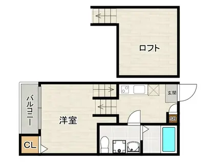 セレーナ清水(1K/1階)の間取り写真