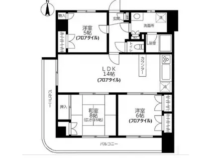 ロイヤルマリーンハイム(3LDK/1階)の間取り写真