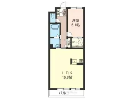 ソフィエル(1LDK/3階)の間取り写真