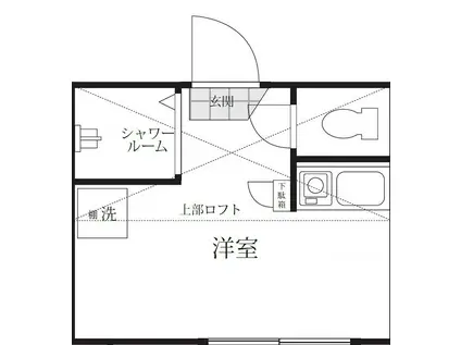 ロンジェスマン三宿(ワンルーム/2階)の間取り写真