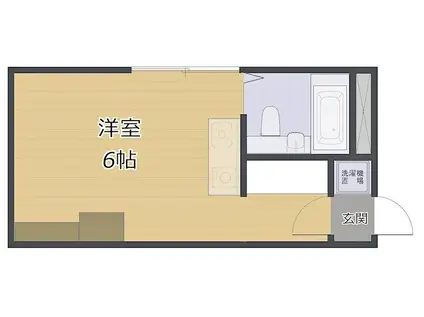 FOREST(ワンルーム/1階)の間取り写真