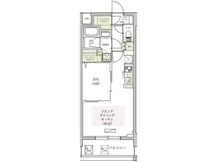 アーバネックス東梅田(1LDK/12階)の間取り写真