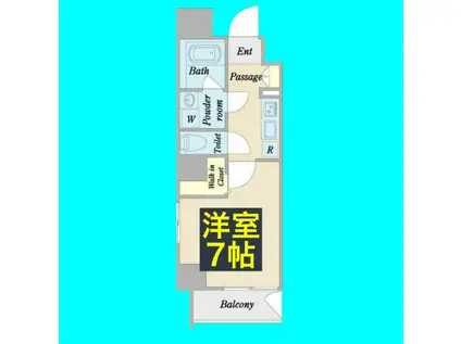 LALLURE(1K/5階)の間取り写真