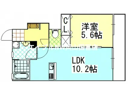 ファインII(1LDK/1階)の間取り写真