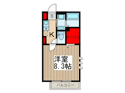 マトバハウス(1K/1階)の間取り写真