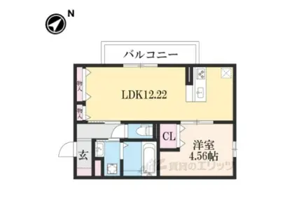 ウエスト PATHⅡ(1LDK/2階)の間取り写真