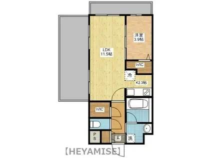 ヴィオラ矢上(1LDK/4階)の間取り写真