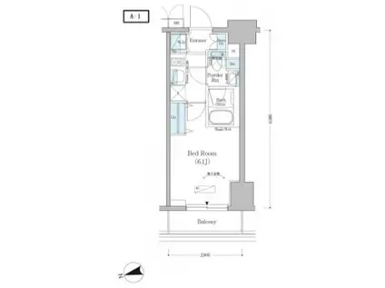 アーバネックス戸越(1K/8階)の間取り写真