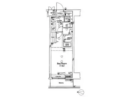 シンシアフォーディ三軒茶屋(1K/6階)の間取り写真