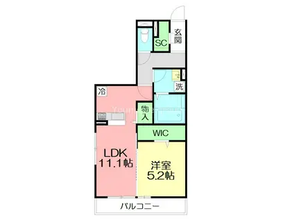 ロイヤルレジデンス本厚木(1LDK/3階)の間取り写真